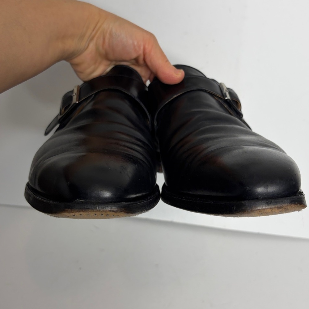 Crockett & Jones Mens Shoes UK 9 G US 10 Black Monk Strap Monkton Made in UK - Picture 7 of 15